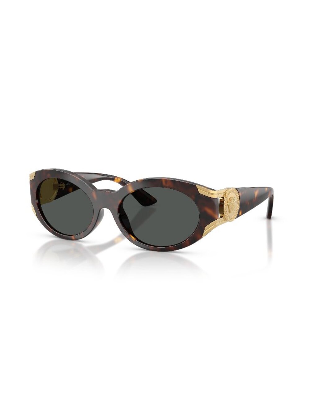 New Versace Women's Sunglasses Havana Grey Lens Injected Frame VE4503U 108 87 55